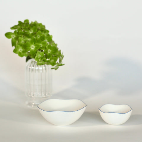 Blue-White Bowl (Small) by Hiromi Daido