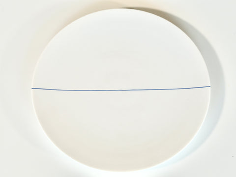 "Blue-White" Large Plate by Hiromi Daido
